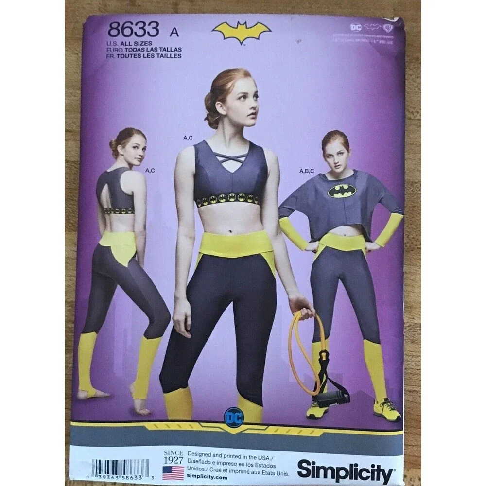#8633 Simplicity Misses sports bra leggins and top sewing pattern